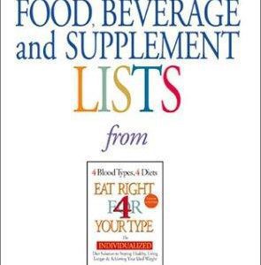 Blood Type A Food, Beverage and Supplement Lists From Eat Right 4 Your Type