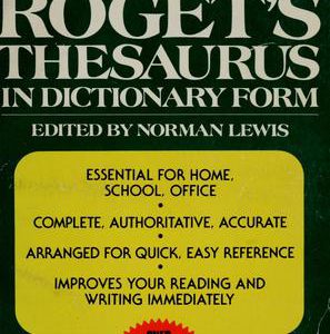 The New Roget's Thesaurus