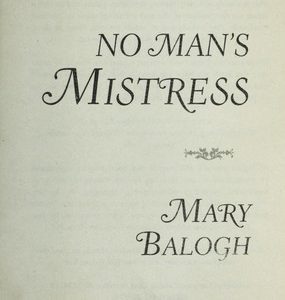 No Man's Mistress