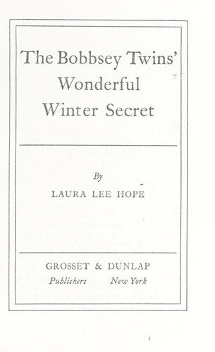 the bobbsey twins # 24 - wonderful winter street