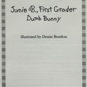 junnie b. first grader dumb bunny