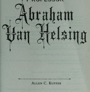 the journal of professor abraham van helsing