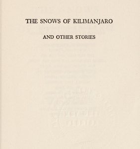 The Snows of Kilimanjaro