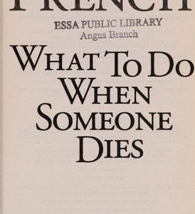 what to do when somebody dies