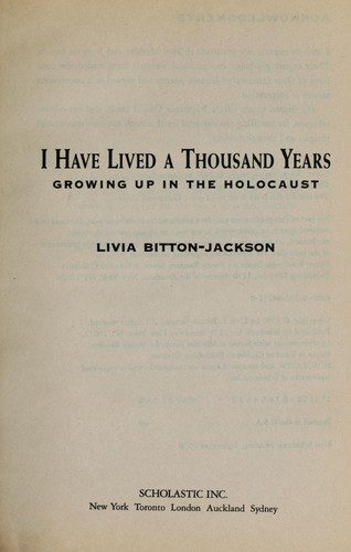 I Have Lived A Thousand Years-growing up in the Ho