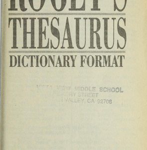 rogets thesaurus dictionary format