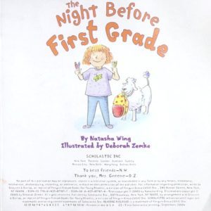 the night before first grade